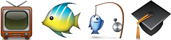 Fish Hooks - Graduation Cap - Emoji Belt Buckle, Men's, Size: Medium, (1000x200)