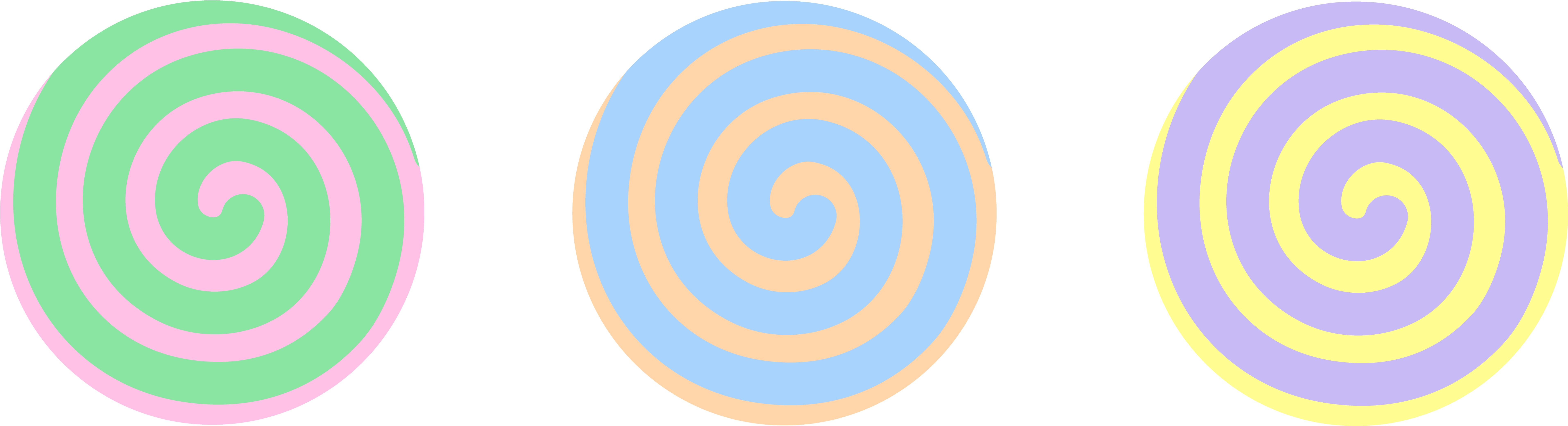 Candy Swirl Clipart - Candy Pastel Png (7807x2174)