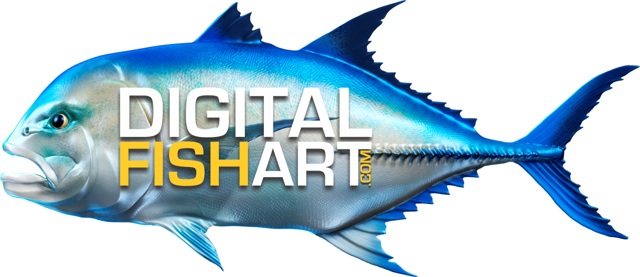 Digital Fish Art Beautiful Fish Decals For Your Boat, - Truck Camper (1278x554)