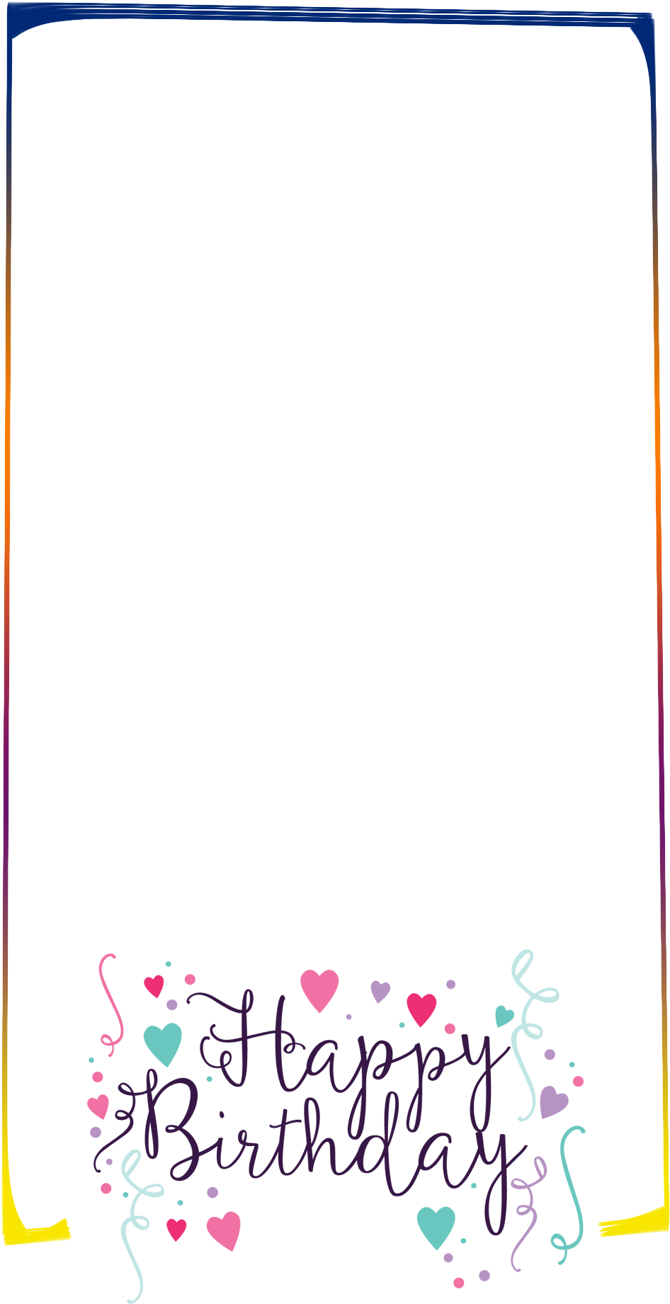 Happy Birthday Border - Simple Happy Birthday (1080x1920)