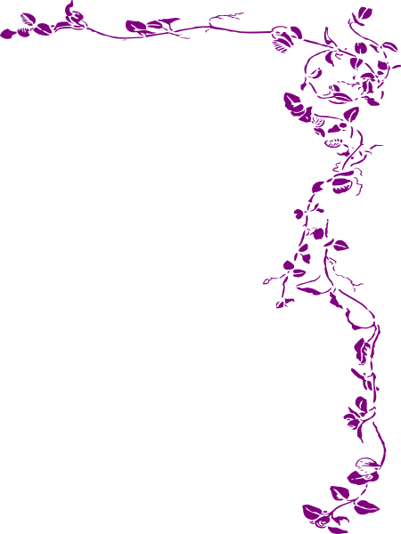 14 Best Photos Of Purple Border Clipart - Floral Border Clip Art (450x600)