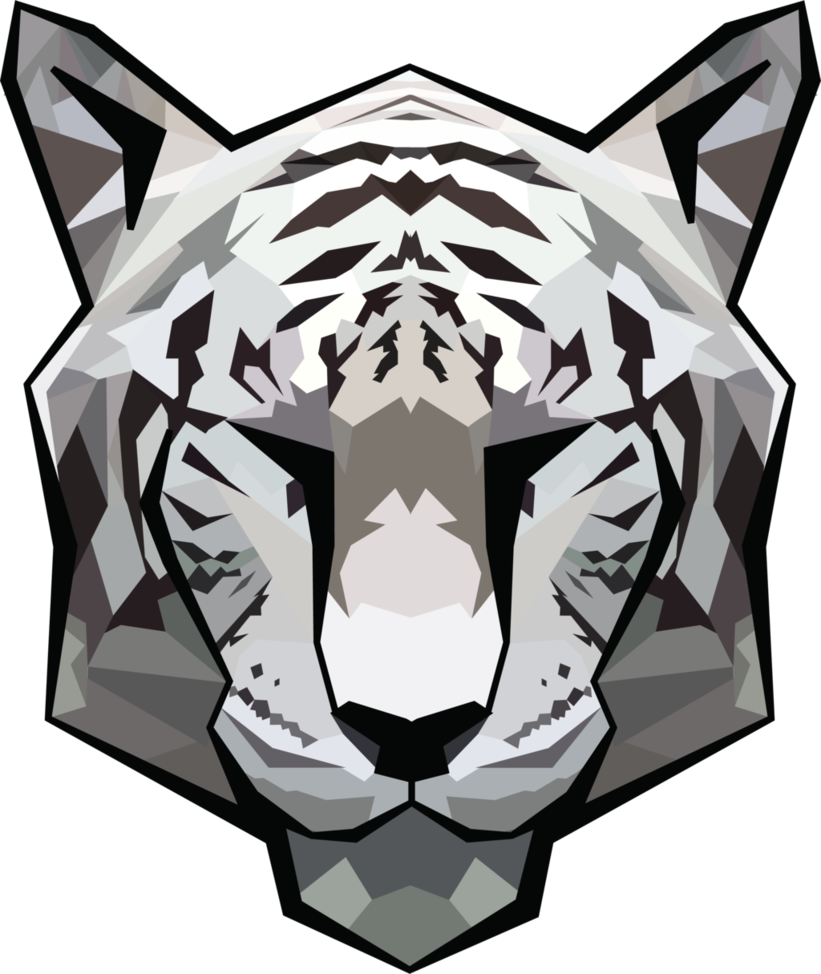 White Tiger Polyart By Smallhoneybees - Singapore Zoo (821x974)