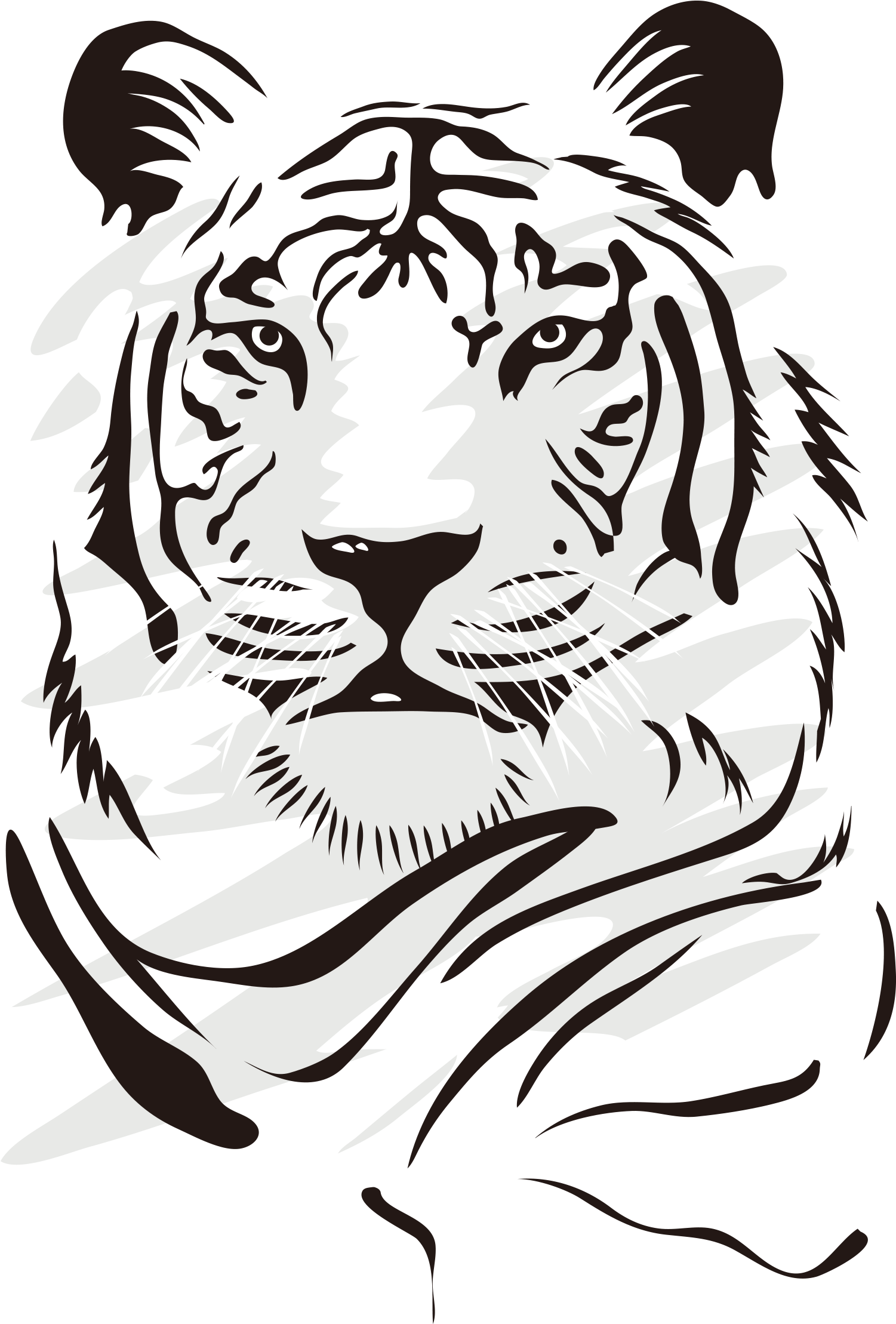 Tiger Euclidean Vector Clip Art - Wall Sticker Tiger (1550x2276)