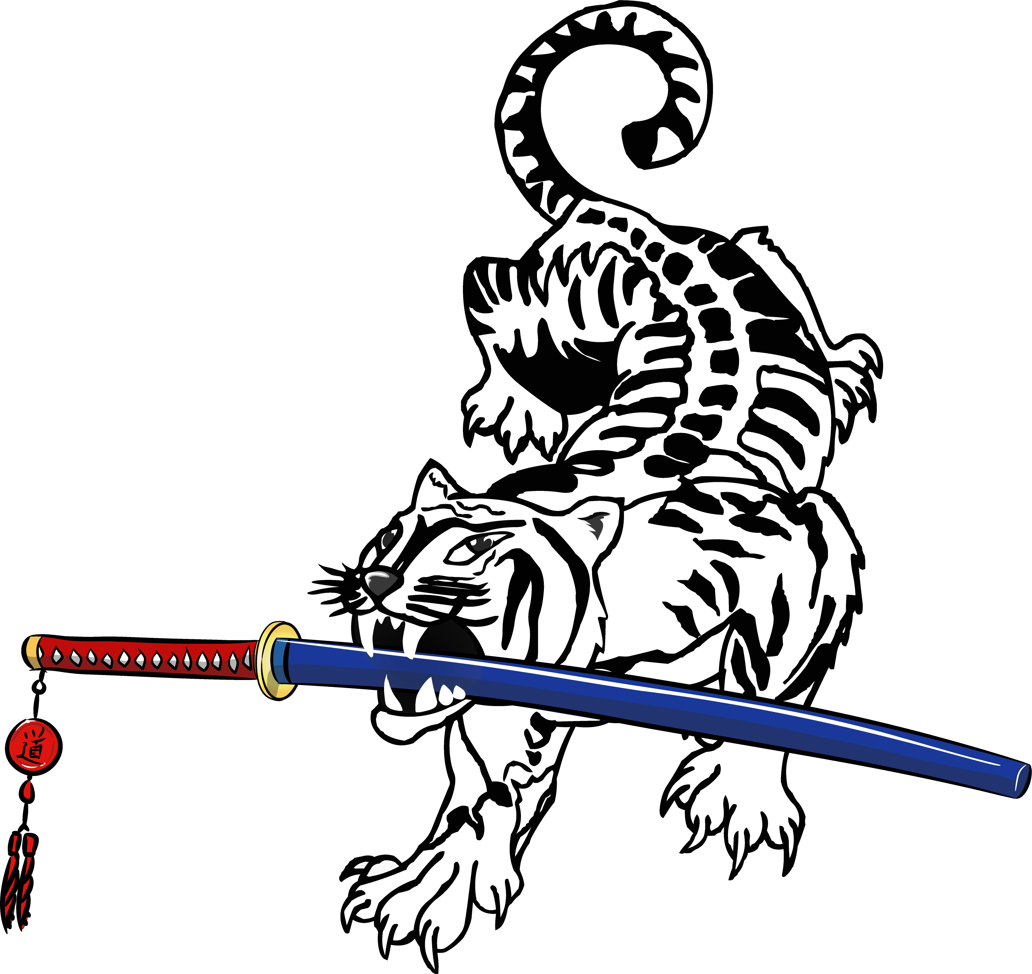 White Tiger Martial Arts - Illustration (3442x3250)