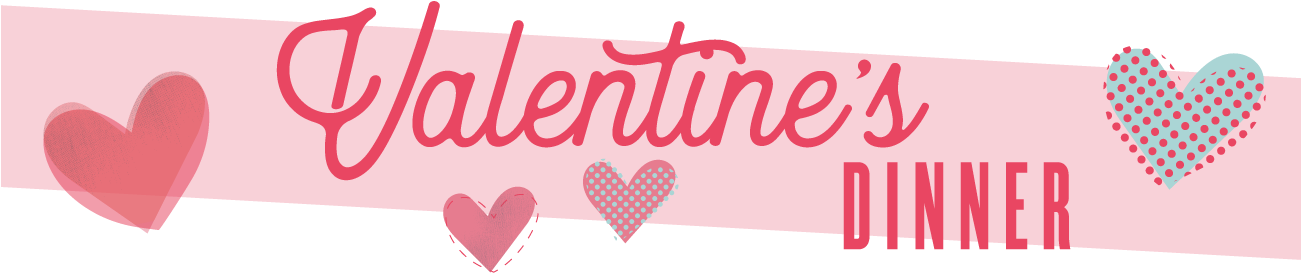 Valentine's Day Dinner Banner - Heart (1300x317)