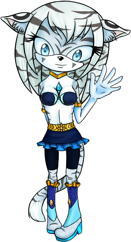 Aisha The White Tiger By Silvia The Hedgehog - White The Hedgehog (496x855)