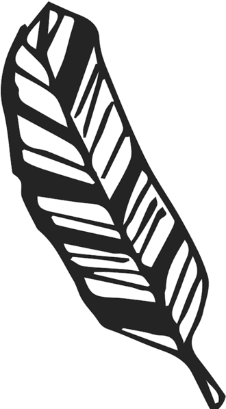 Sketched Feather Leaf Rubber Stamp - Sketched Feather Leaf Rubber Stamp (600x600)