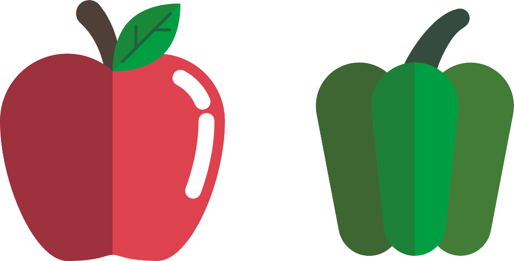 Apple Cartoon Clip Art - Green Pepper Cartoon (1000x508)