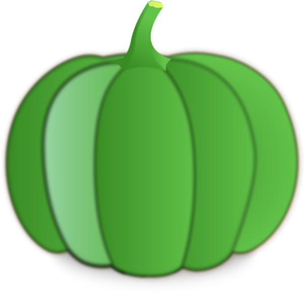 Green Pumpkin Clipart - Clip Art Green Pumpkin (600x579)