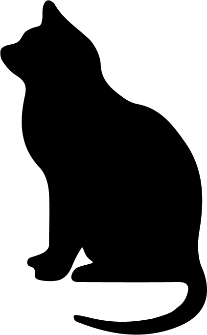 Project Alleycat - Sitting Cat Clipart (423x682)