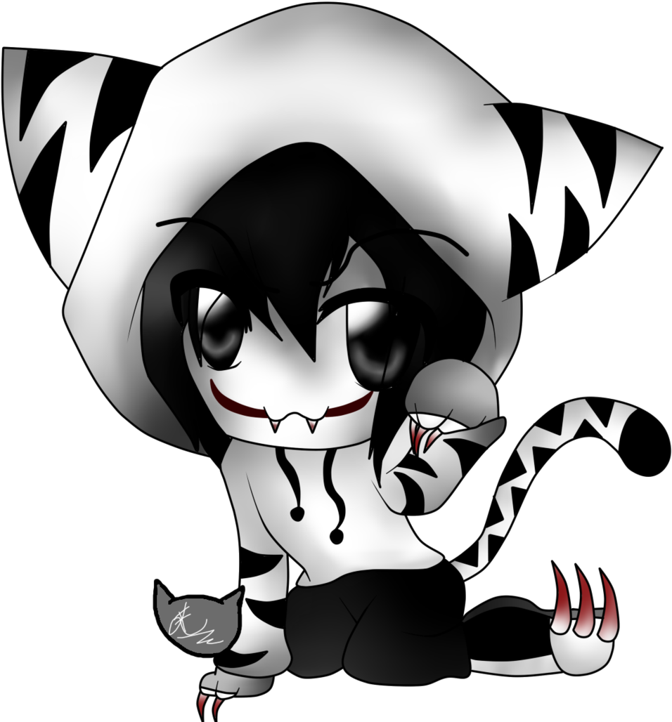 Jeff The Cute White Tiger By Lisica1213 - Animation Jeff The Killer (1024x1048)
