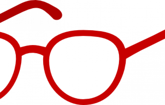 Free - Óculos Vermelho Em Png (570x363)
