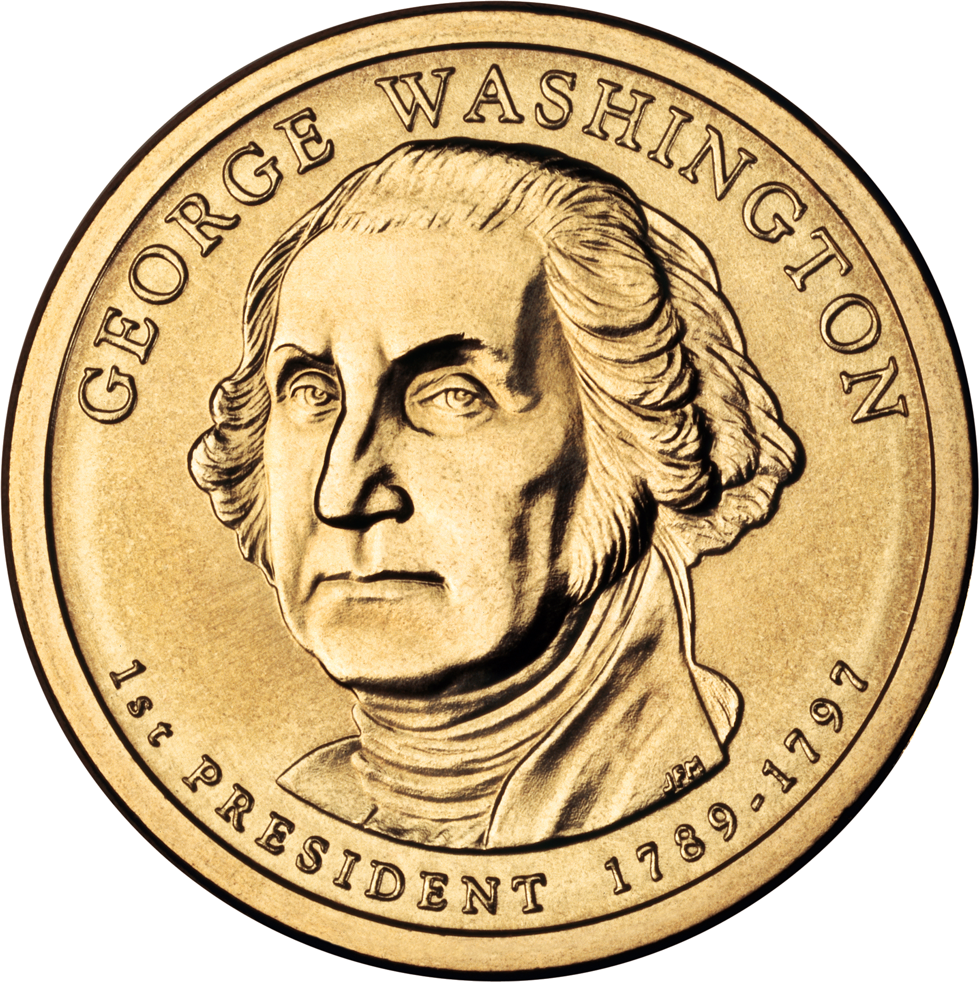 George Washington Presidential One Dollar Coin - George Washington 1 Dollar Coin (2000x2000)