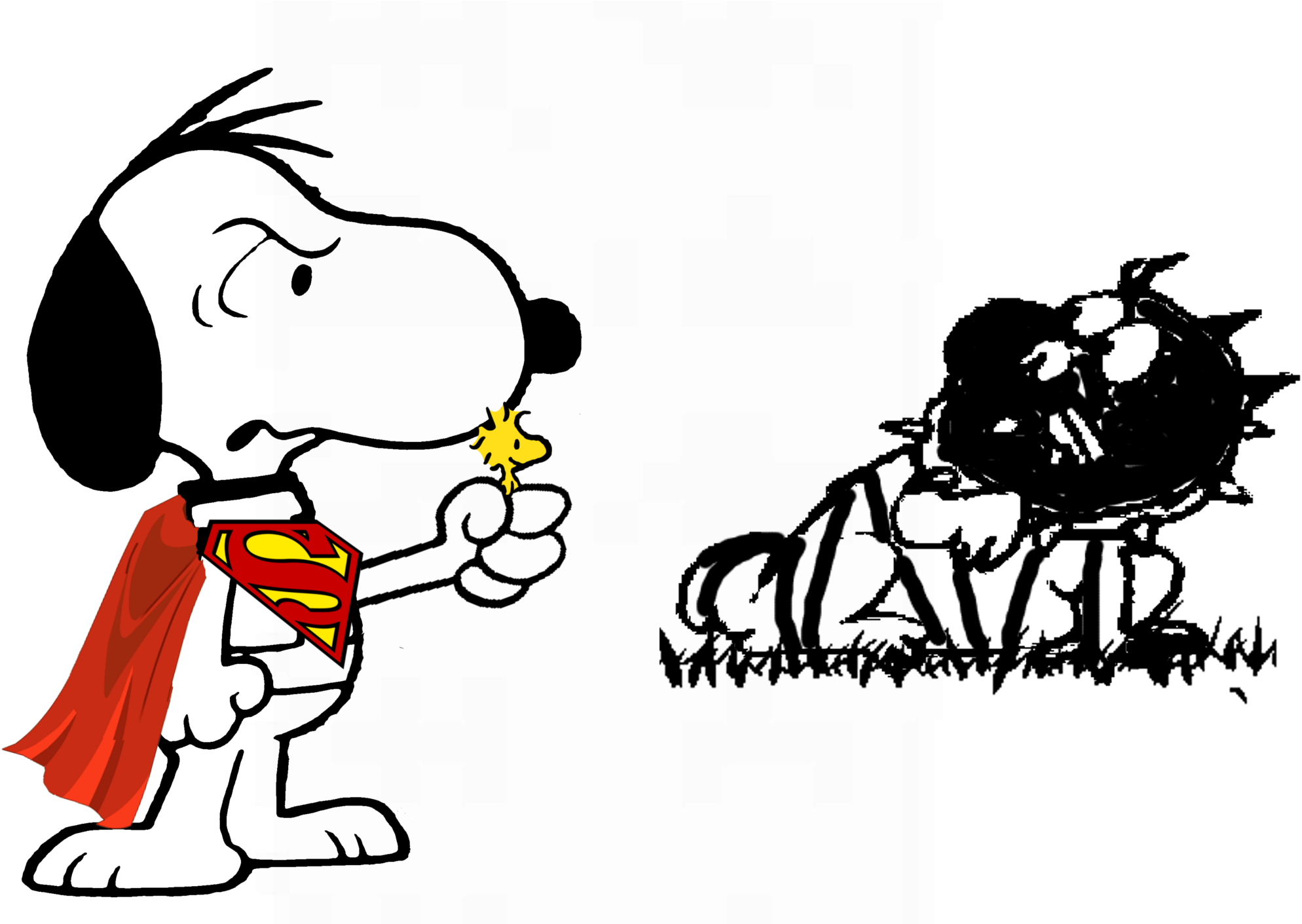 Super Beagle Saves Woodstock, The Terrible Cat By Bradsnoopy97 - Super Snoopy (2121x1410)