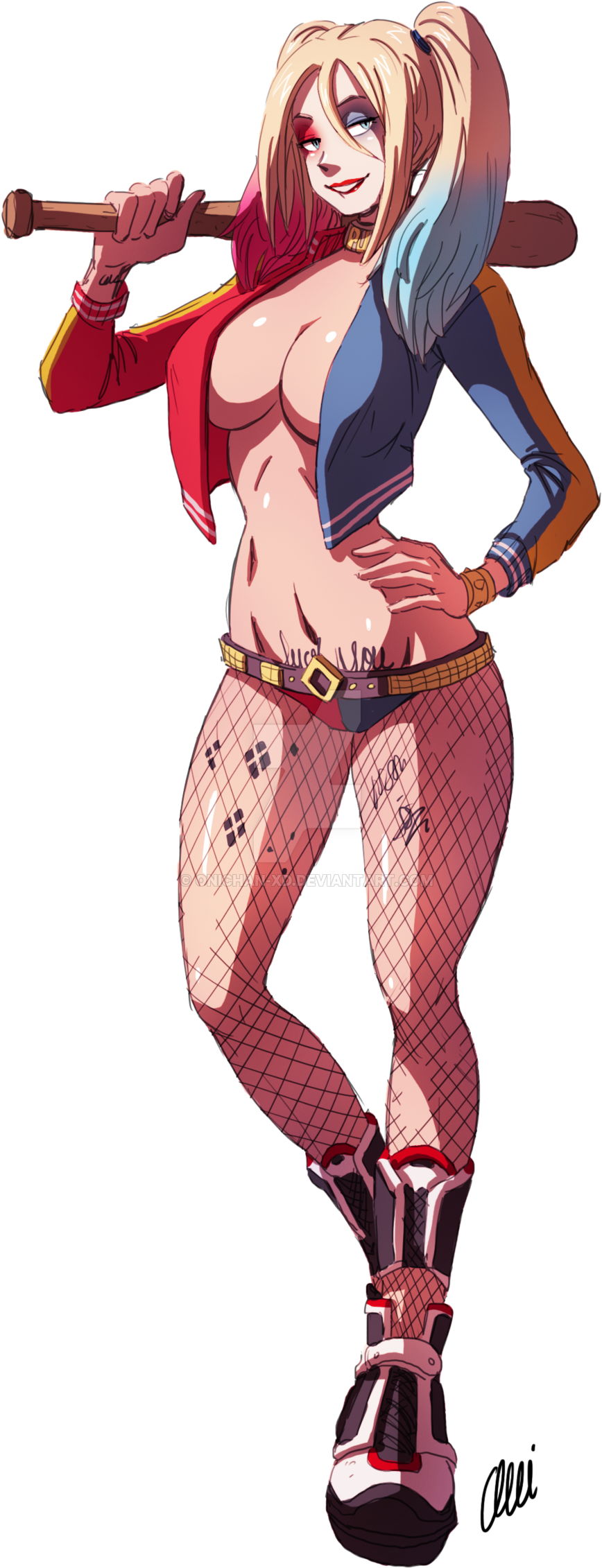 Harley Quinn Joker Drawing Comics Comic Book - Harley Quinn Animated Sexy (1024x2308)