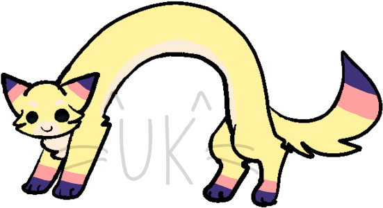 Noodle Cat By Ultrakittin - F2u Base (600x313)