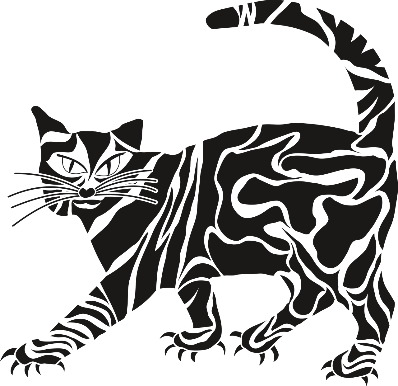 Hands Off My Claws, Boy - Cat (1280x1240)