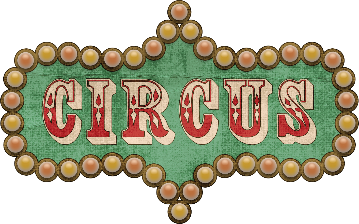 Three Ring Circus - Circus Words Transparent Background (1413x880)