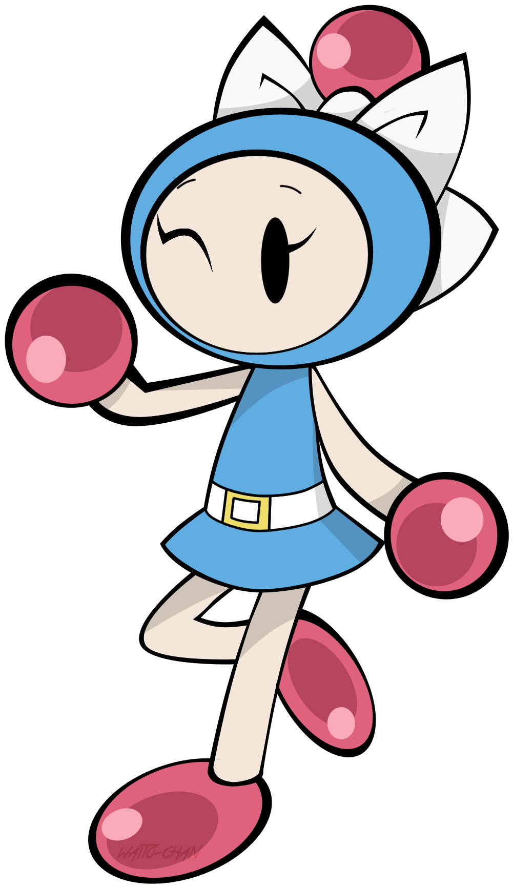 Super Bomberman R Pink Nose Clip Art Smile - Super Bomberman R (1014x1757)