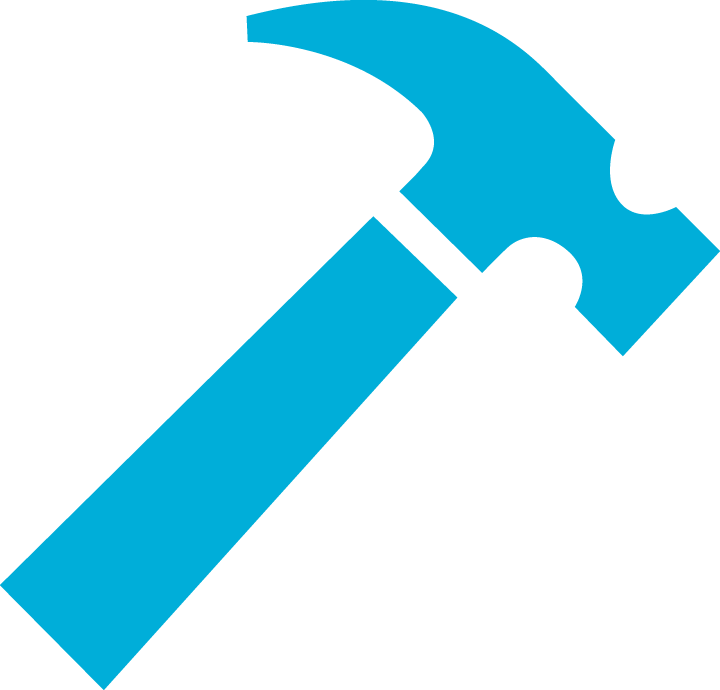 Hfh Icon Hammer Blue - Habitat For Humanity Hammer (720x690)