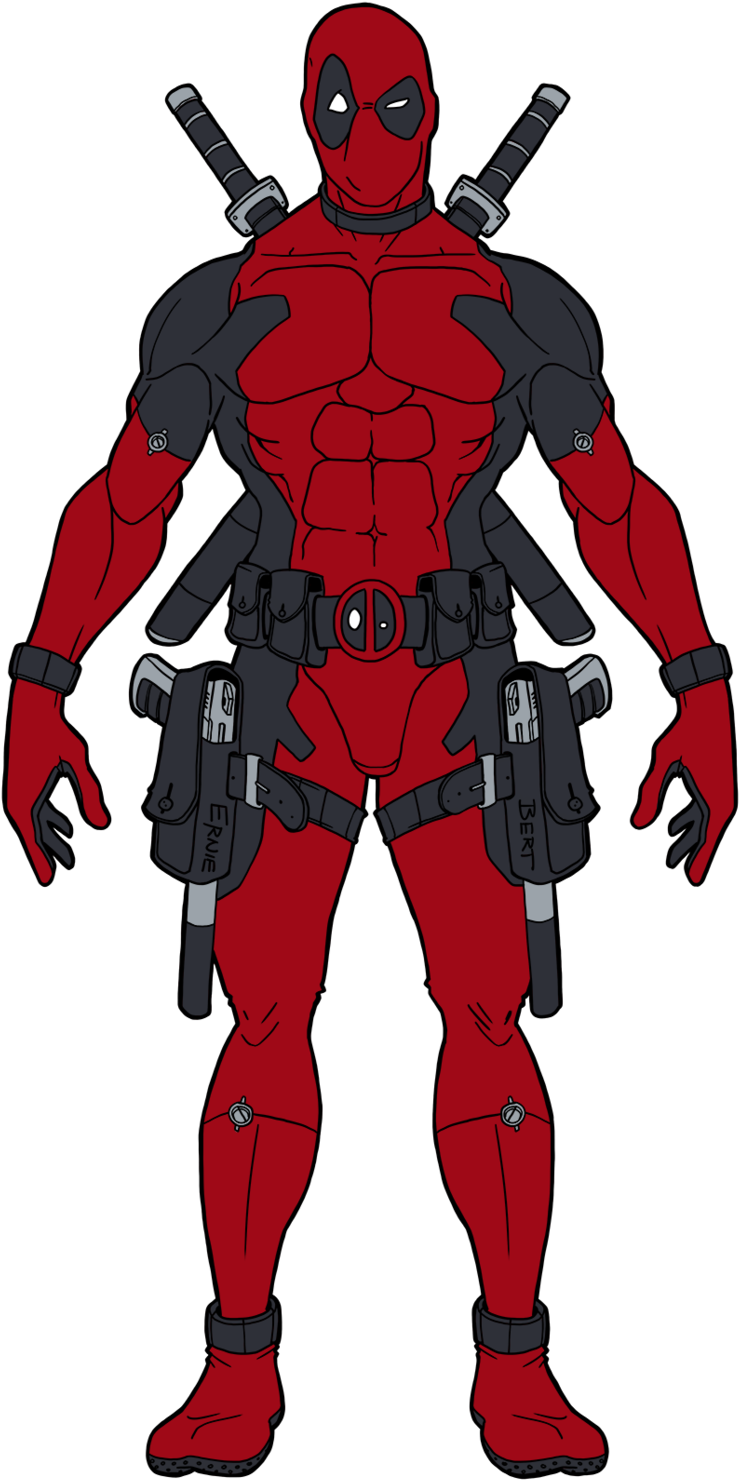 Spider-man Deadpool Drawing Cartoon Marvel Comics - Deadpool Cartoon Png (1024x1560)