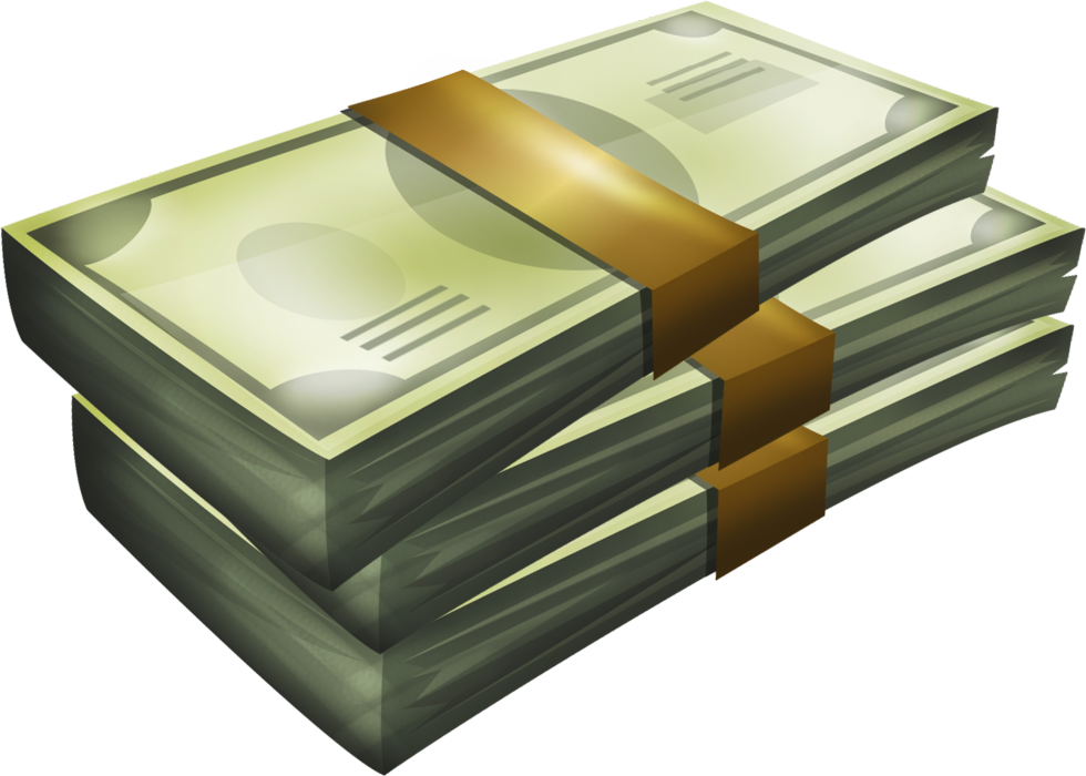Stacks Of Money Transparent Background - Transparent Money Vector Png (980x700)