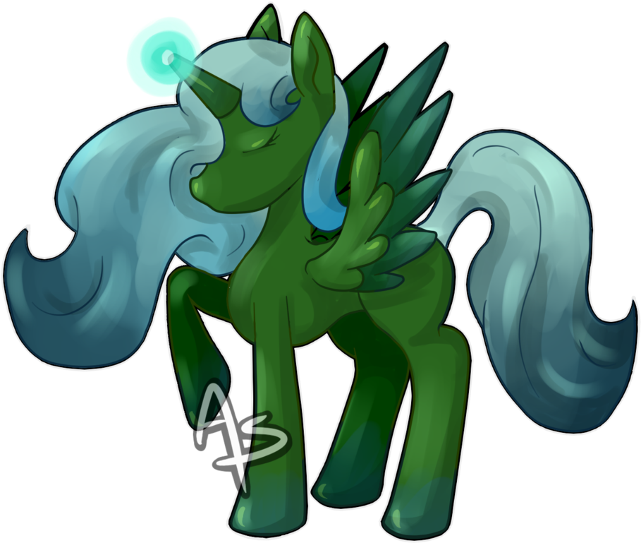 Alicorn Seaweed Adopt By Astelianstudioalters Alicorn - Cartoon (1024x1024)