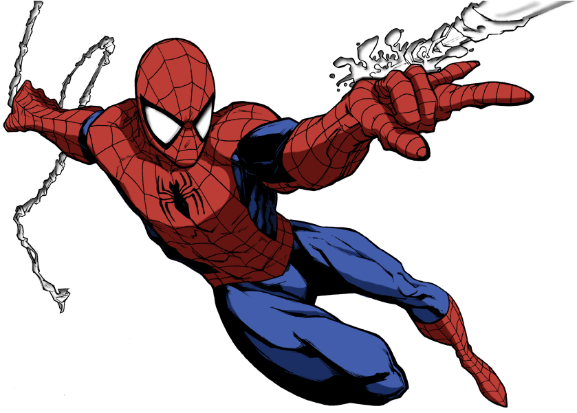 Spider-man Comic Book Comics Rendering Superhero - Spider Man Cartoon Png (841x613)
