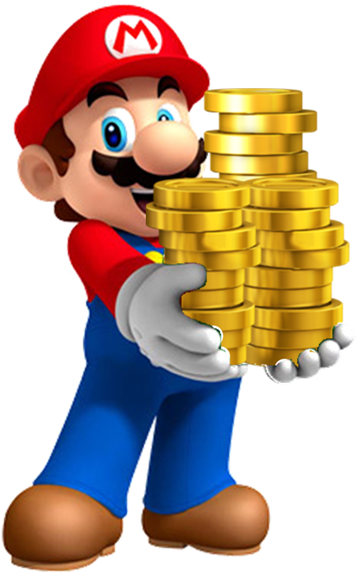 Traditionally I Would Put This Down To Nintendo's History - Mario Coin Stack (375x586)