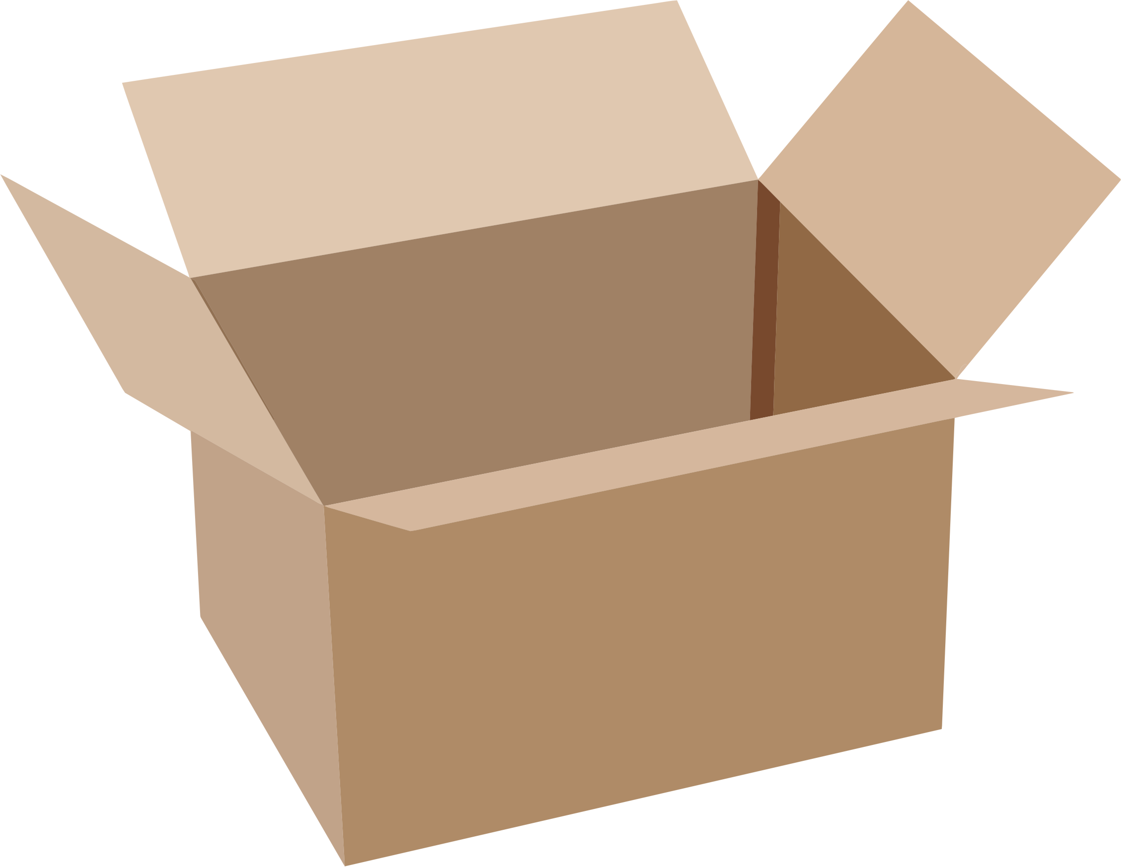 Free Open Money Bag Clipart - Cardboard Box Png (2258x1747)