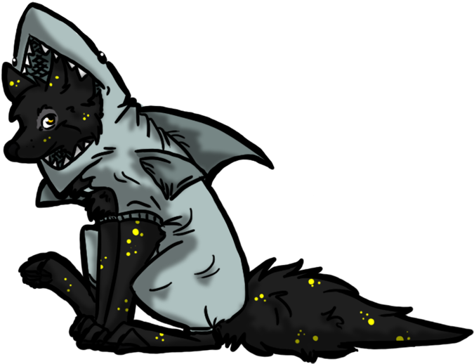 Beware The Firefly-shark By Blackwolfpaw - Cartoon (800x568)