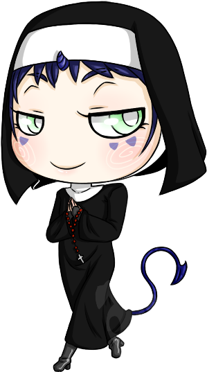 Dark Nun By Hatchet-ears - Chibi (600x600)