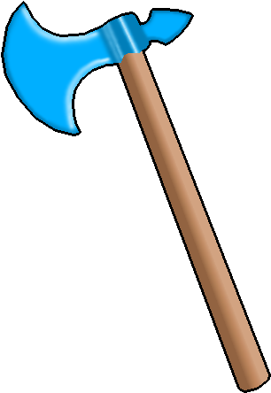 Blue Axe By K45mm - Weapon (371x500)