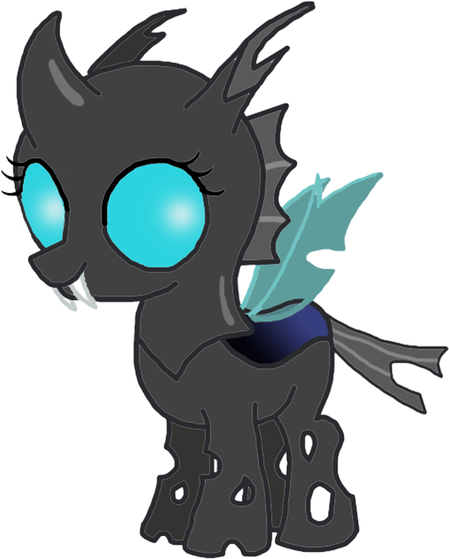 Firefly The Changeling Filly By Moheart7 - My Little Pony Changeling Cute (687x800)