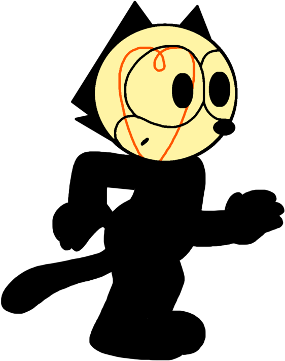Felix With His Head As Light Bulb By Marcospower1996 - Felix The Cat Idea Light Bulb (1024x862)