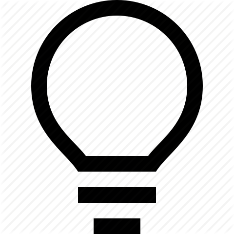 Bulb, Idea, Light, Power Icon Clipart - Light Bulb Outline Png (480x480)