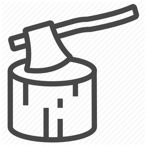 Axe Clipart Wooden Log - Axe (512x512)