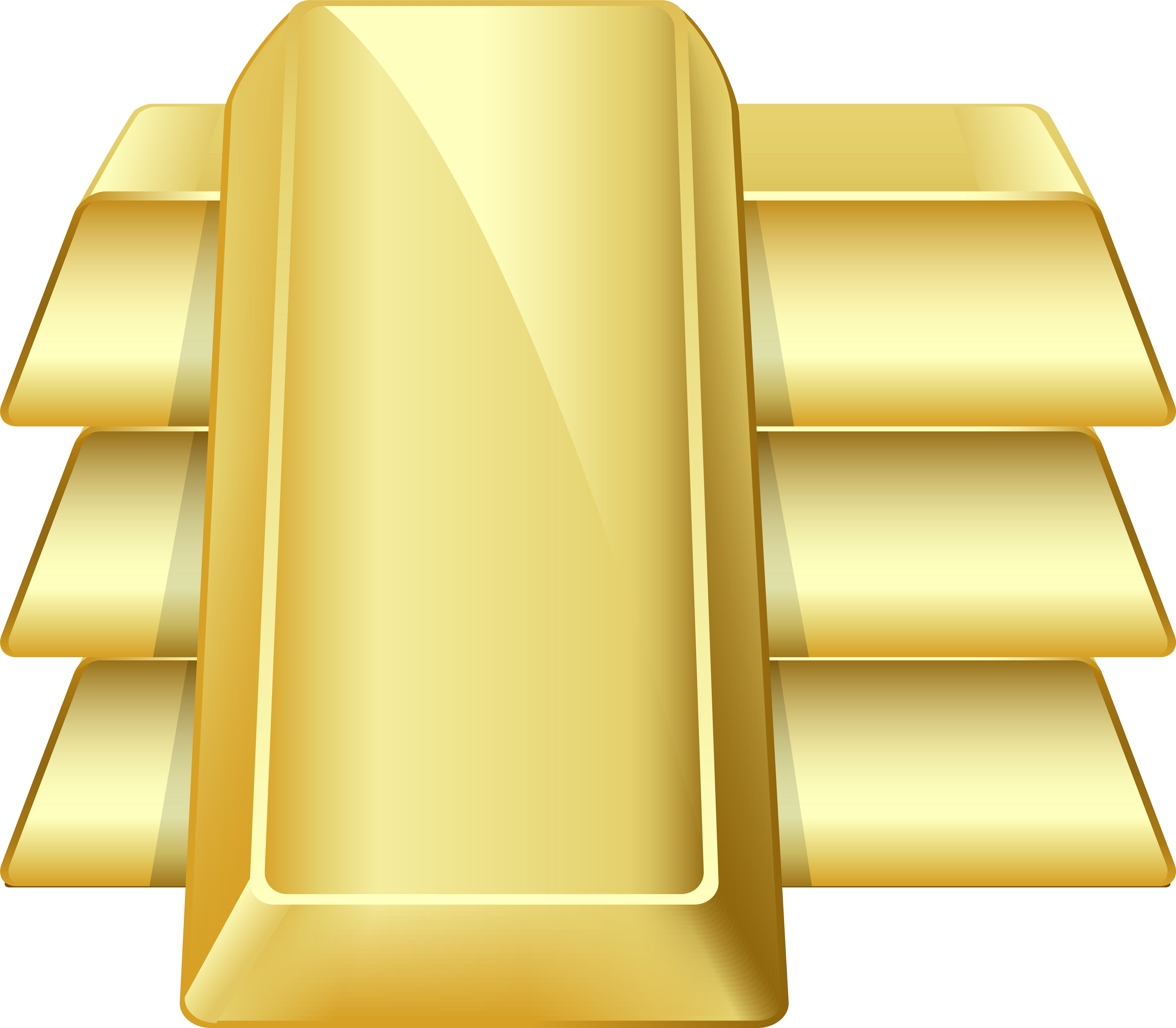 Gold Bars Transparent Png Clip Art Image - Gold Bars Transparent Png Clip Art Image (8325x7279)