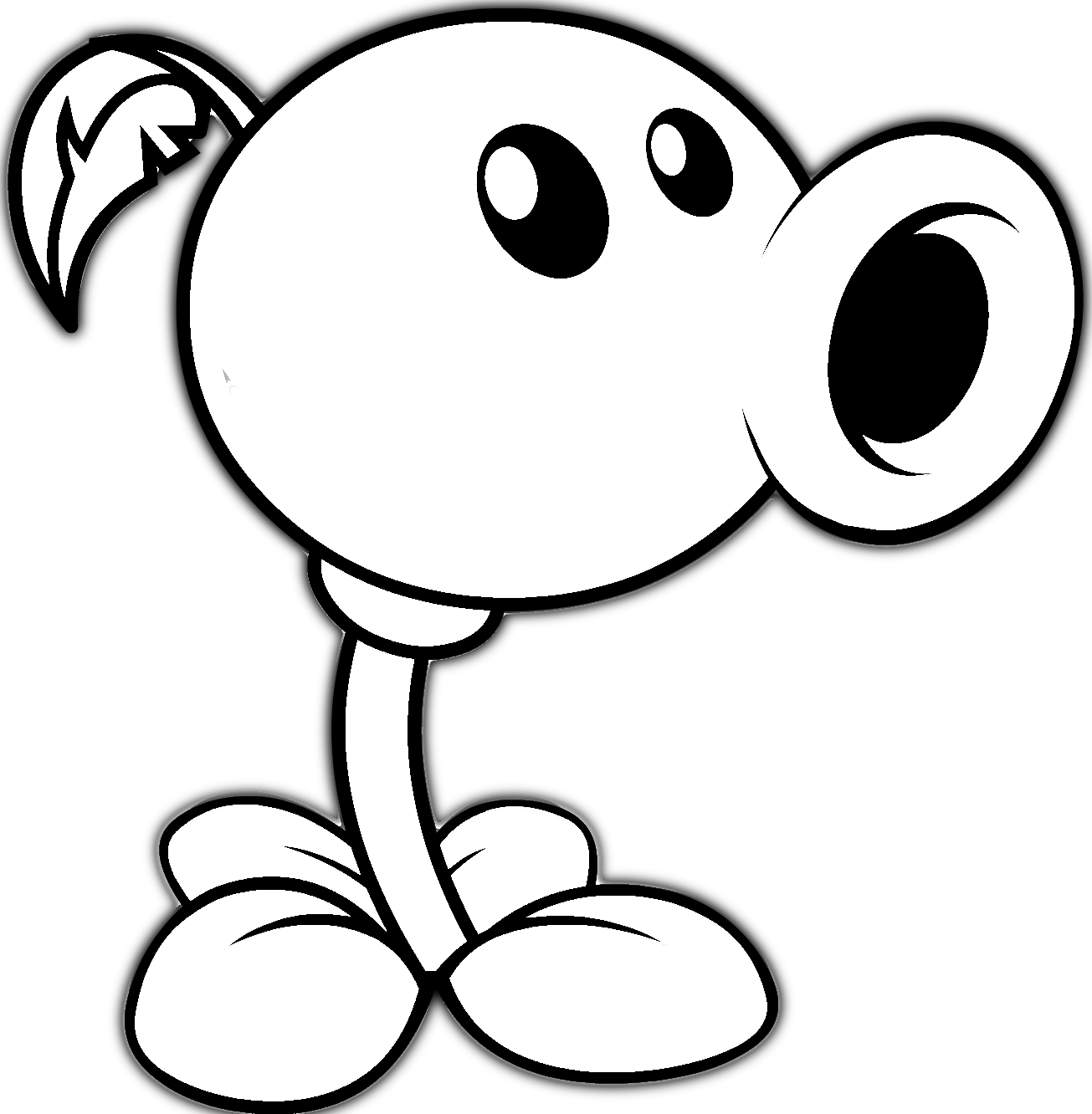 How To Draw Peashooter From Plants Vs - Imagenes De Plantas Vs Zombies Para Dibujar (1305x1332)