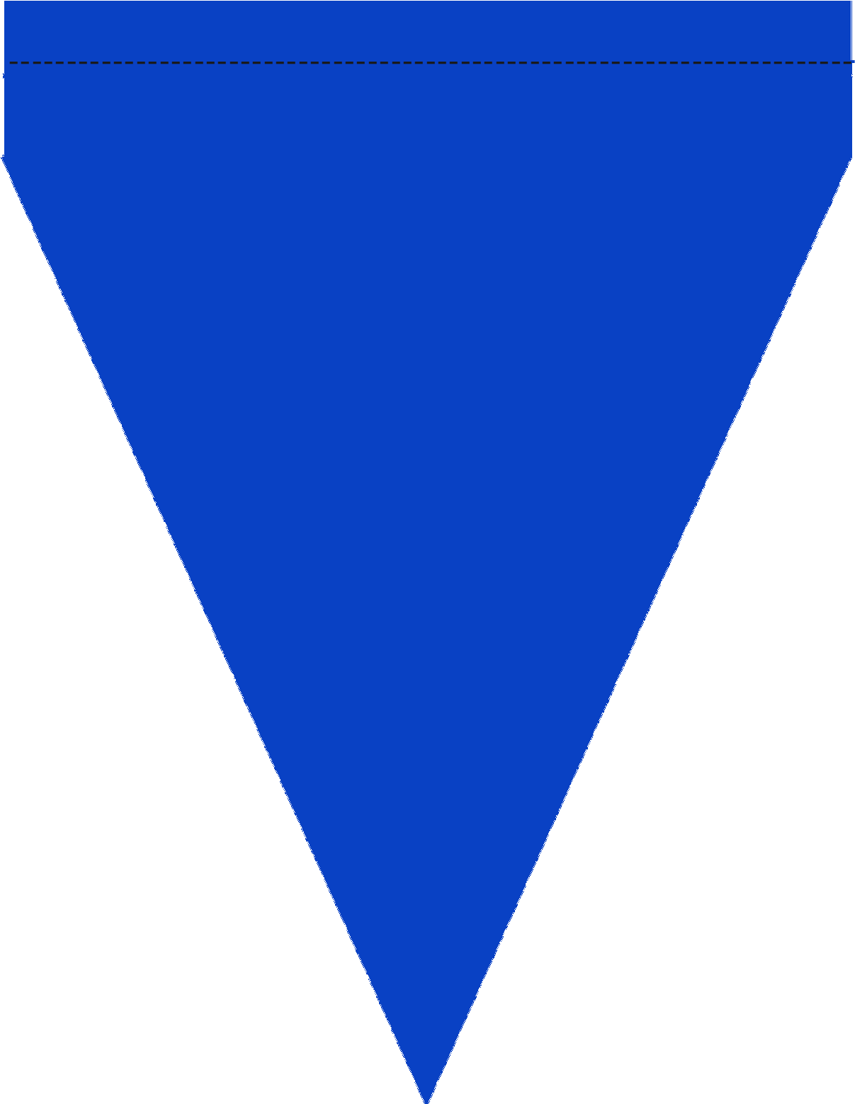 Flag Banner Clip Art Chevron Download - Blue Upside Down Triangle (1236x1600)