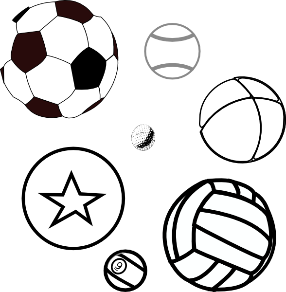 Coloring Pages - Coloring Picture Of Balls (588x600)