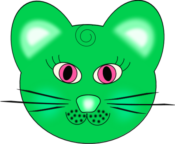 Cartoon Cat Eyes Clip Art - Cat (600x493)