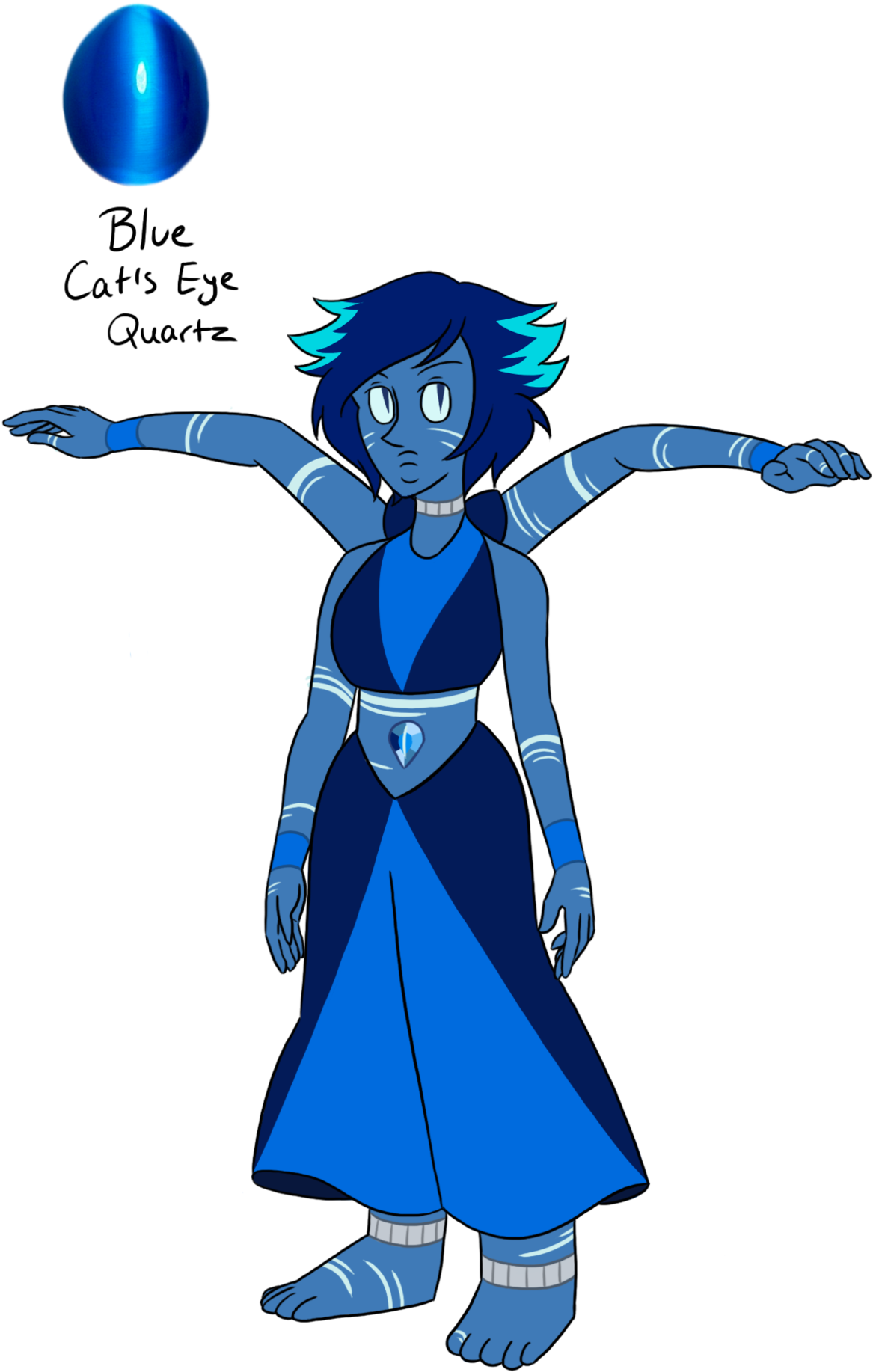 Jotehdemonicpickle Gem Fusion - Blue Cat Eye Gem (1600x2123)