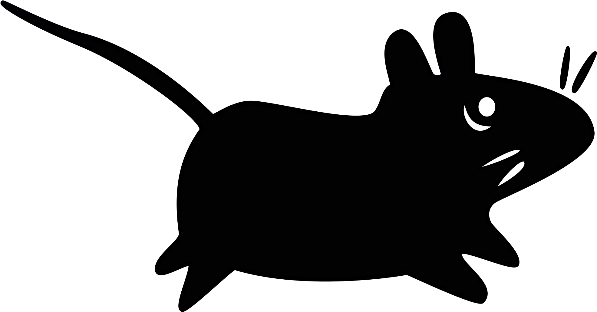 Footprint Clipart Mouse - Xfce Logo (2000x1034)