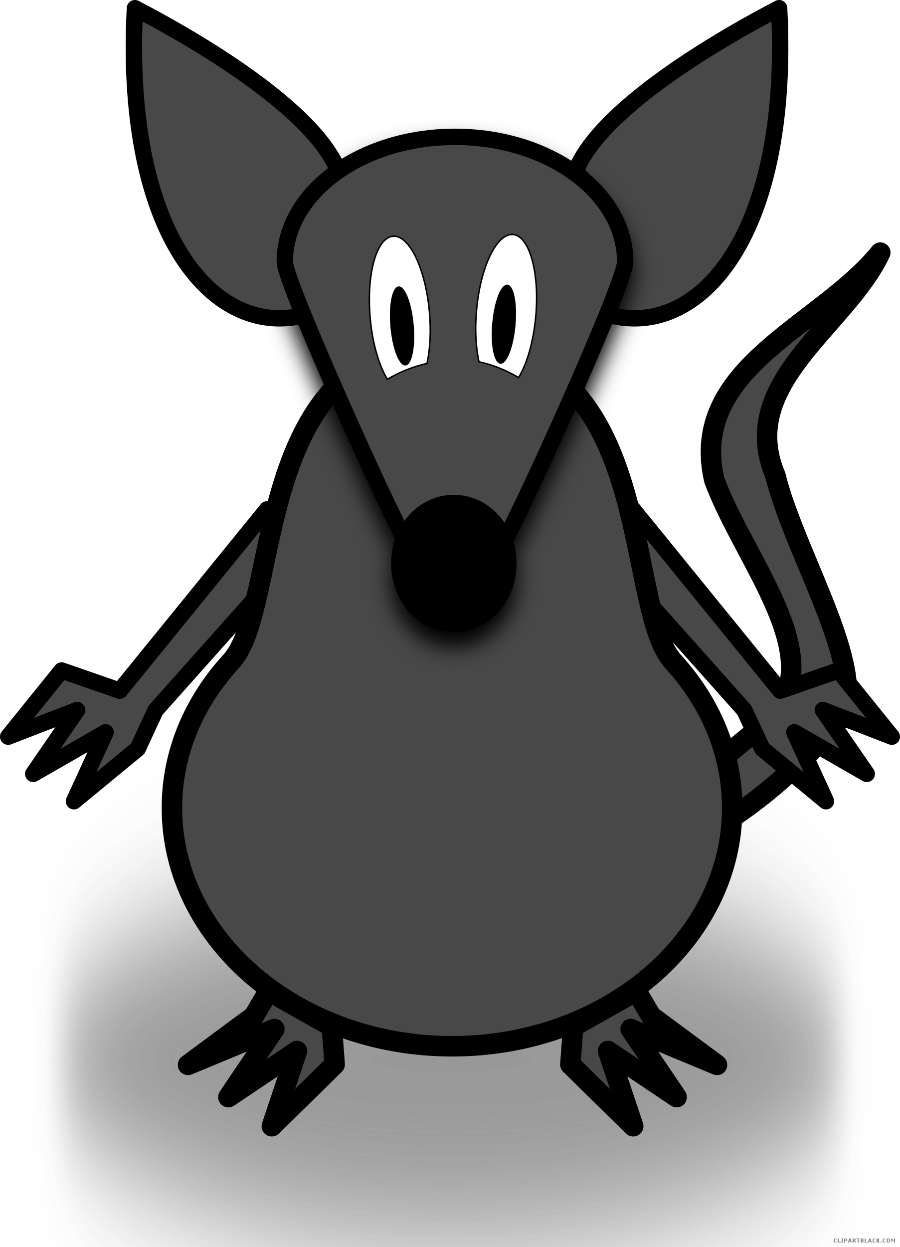Black Mouse Animal Free Black White Clipart Images - Custom Cartoon Mouse Shower Curtain (1805x2500)