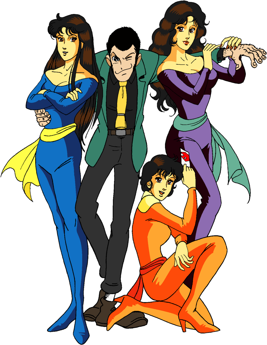 Lupin Iii Meet Cat's Eye - Cat's Eye Anime Png (900x1181)