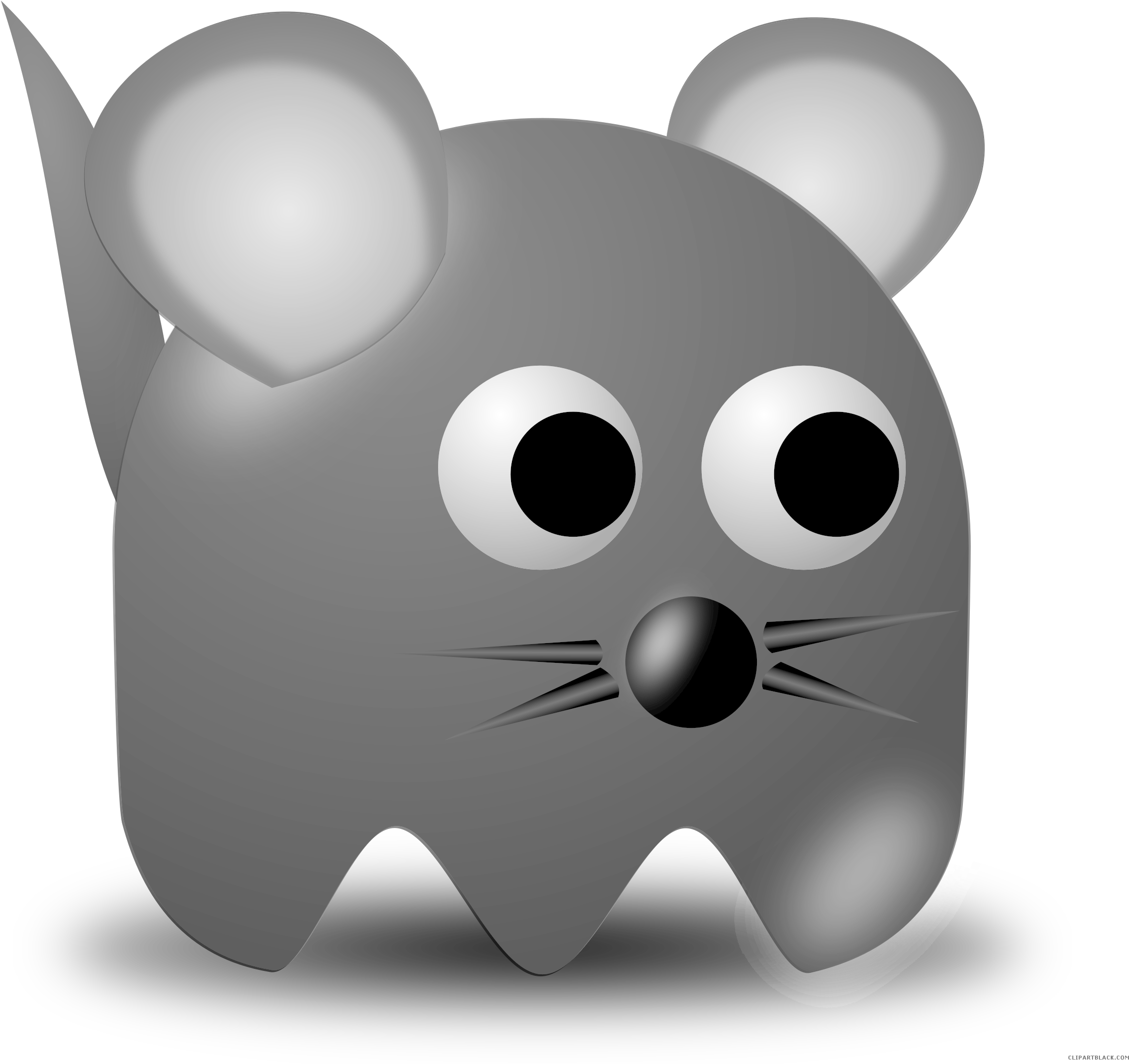 Black Mouse Animal Free Black White Clipart Images - Bad Guy Transparent Cartoon (2400x2400)