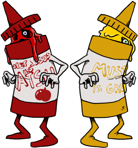 Ketchup And Mustard By Darkburraki - Ketchup And Mustard By Darkburraki (647x660)