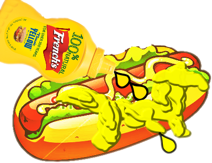 Stickers Hotdog Mustard Food Eating - French's Mustard (427x330)