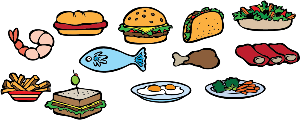 It Is Most Commonly Used On Sandwiches, Burgers, Chicken, - Coleslaw Cartoon (1024x427)